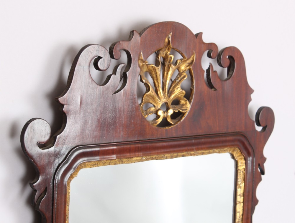 George III period mahogany mirror View II