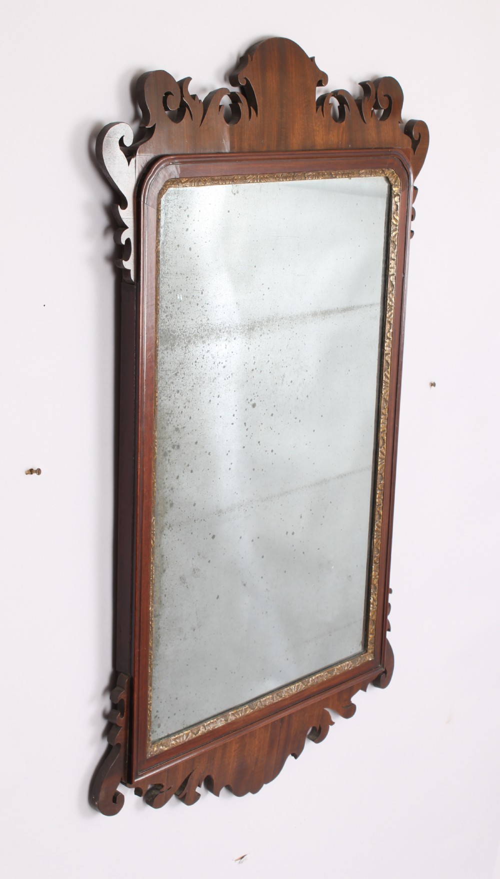 Mahogany fret-work mirror