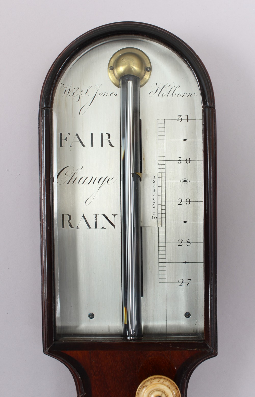 A rare stick barometer by W & S Jones View IV