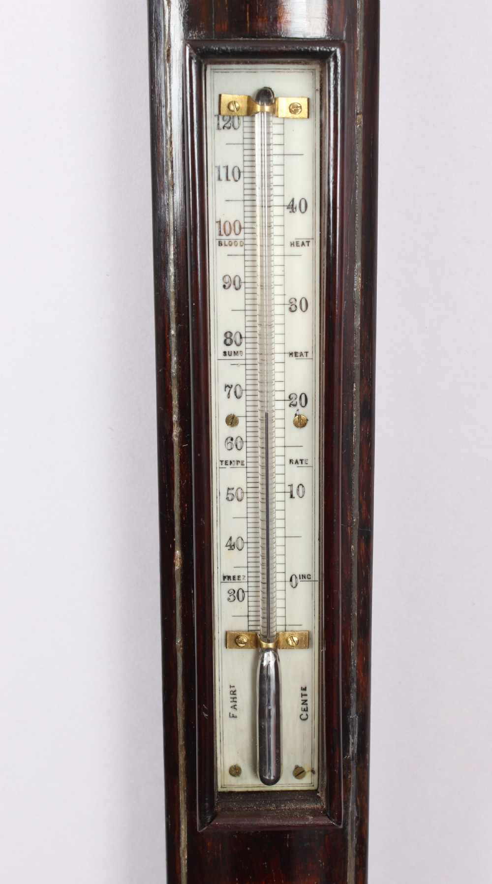 A bow-fronted marine barometer in a well-figured rosewood case View IV