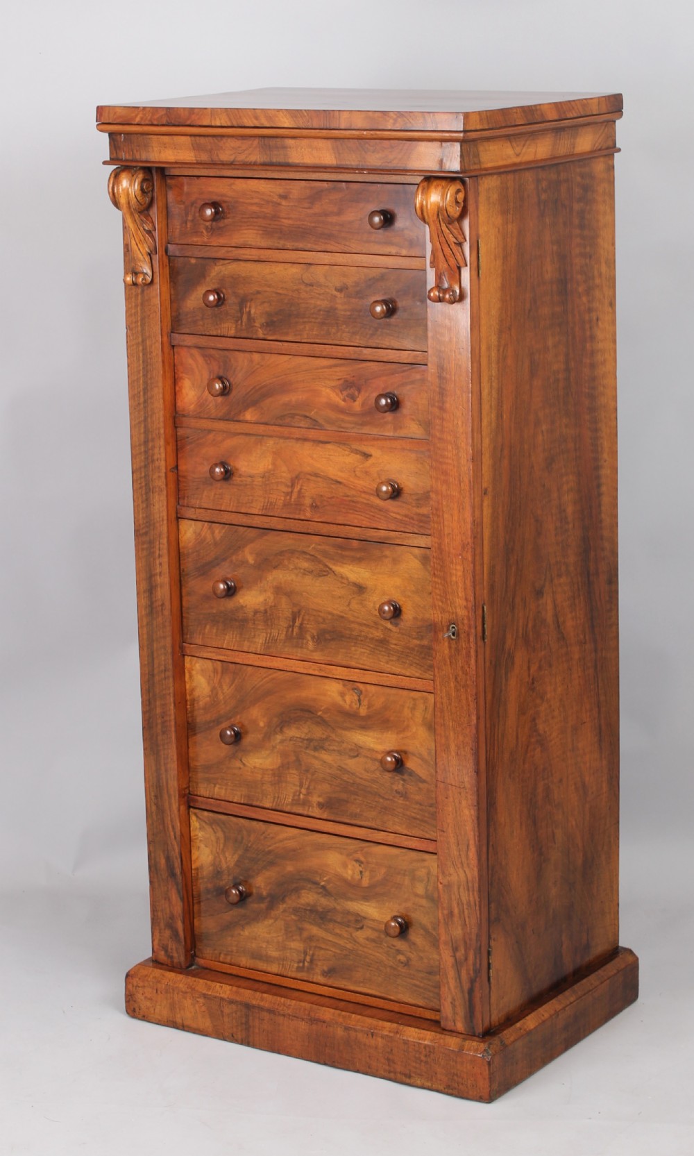 Early Victorian rosewood Wellington chest 
