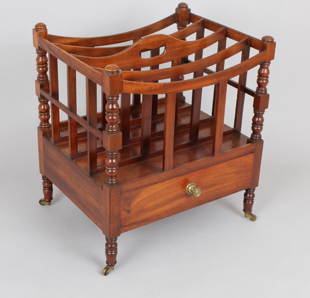 George III period mahogany Canterbury  View II