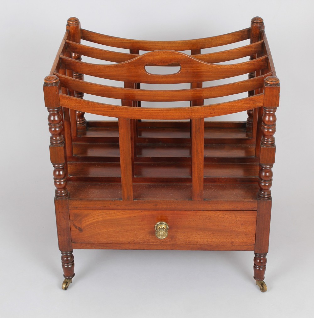 George III period mahogany Canterbury  View III