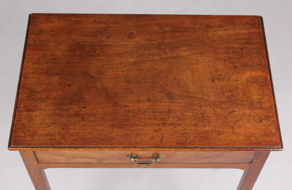 A George III mahogany single drawer side table  View III