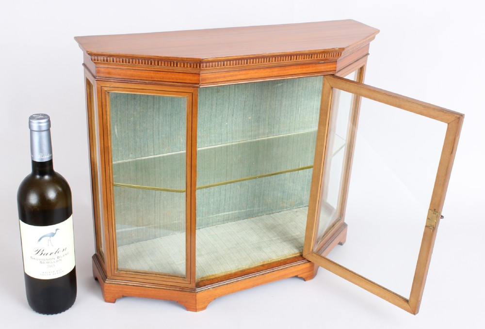 An Edwardian satinwood miniature glazed display cabinet View IV