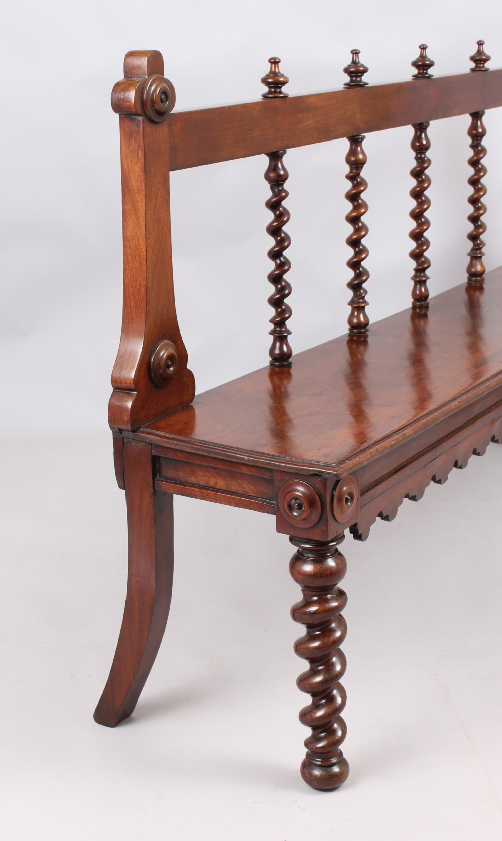 Mahogany hall bench View III