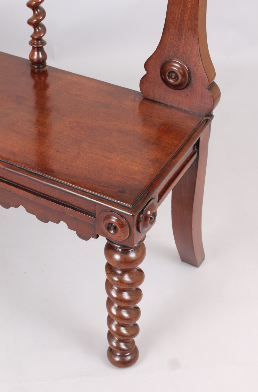Mahogany hall bench View IV
