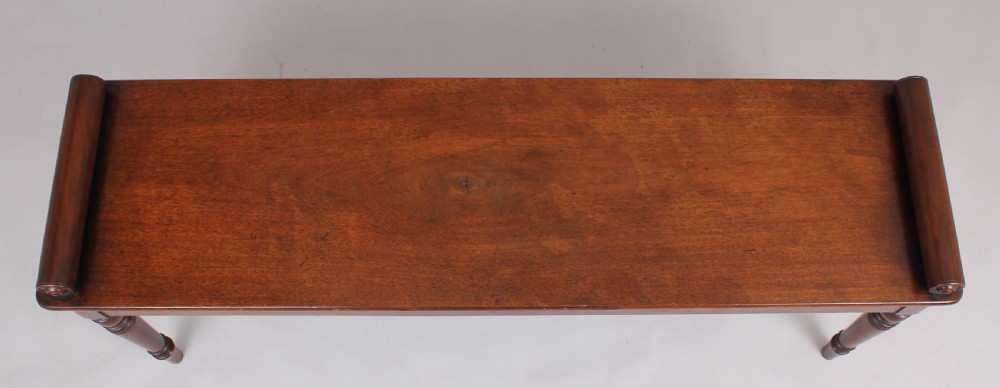A fine and elegant mahogany hall bench View IV