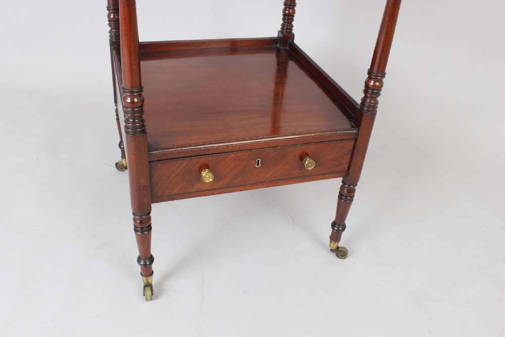 Early 19th century Regency period mahogany four tray whatnot View IV