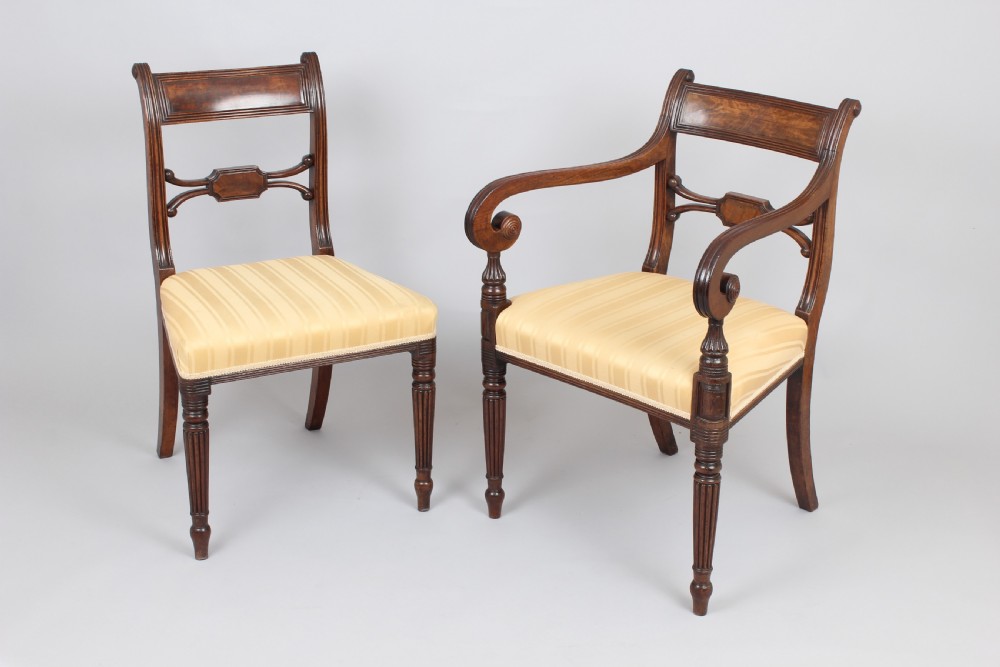Fine set of early 19th century mahogany chairs