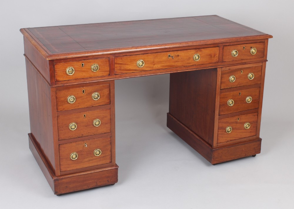 A Mahogany pedestal desk View III