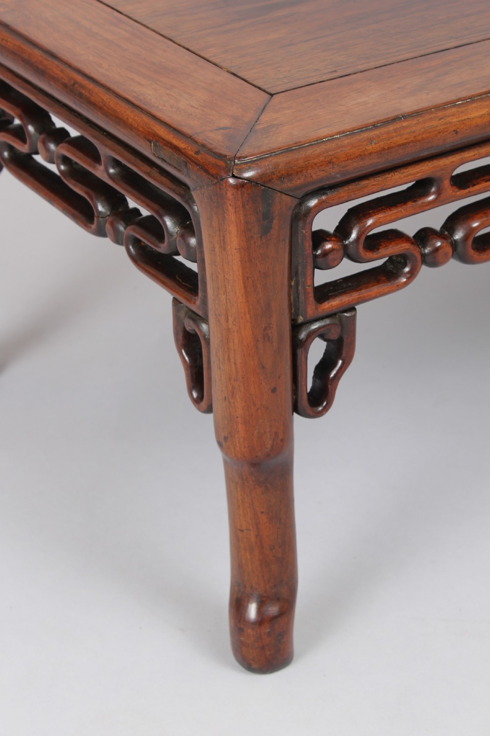 Late 19th century Chinese hardwood tea/opium table View IV