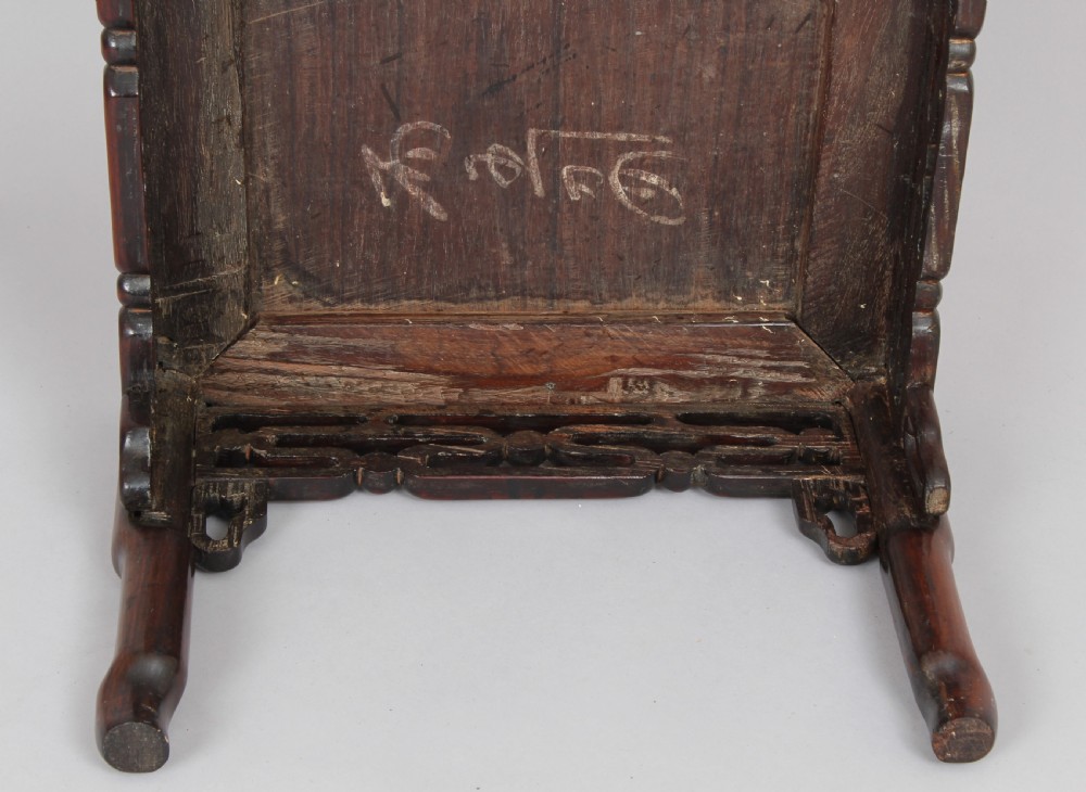 Late 19th century Chinese hardwood tea/opium table View V
