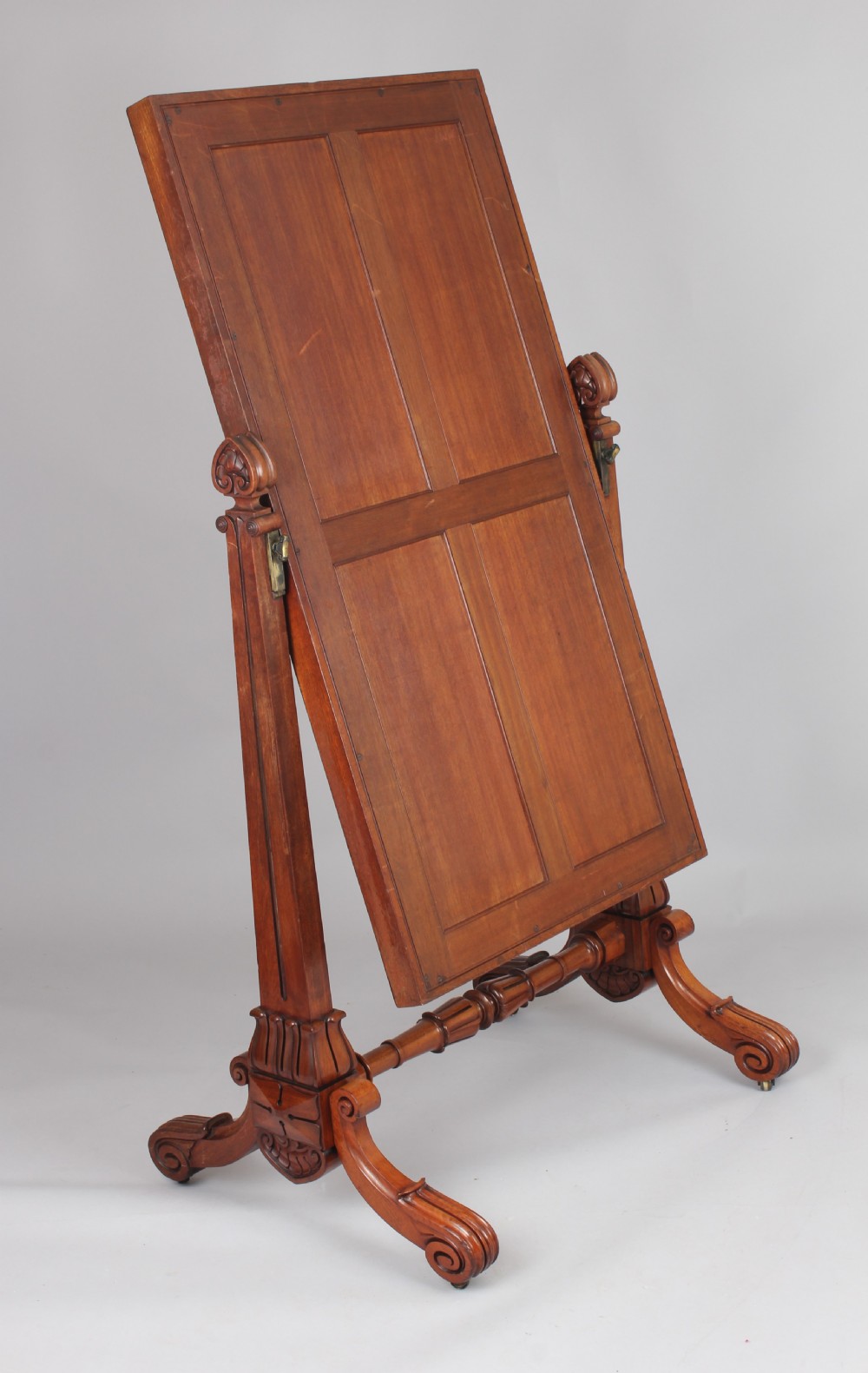 A fine quality William IV mahogany cheval mirror View III