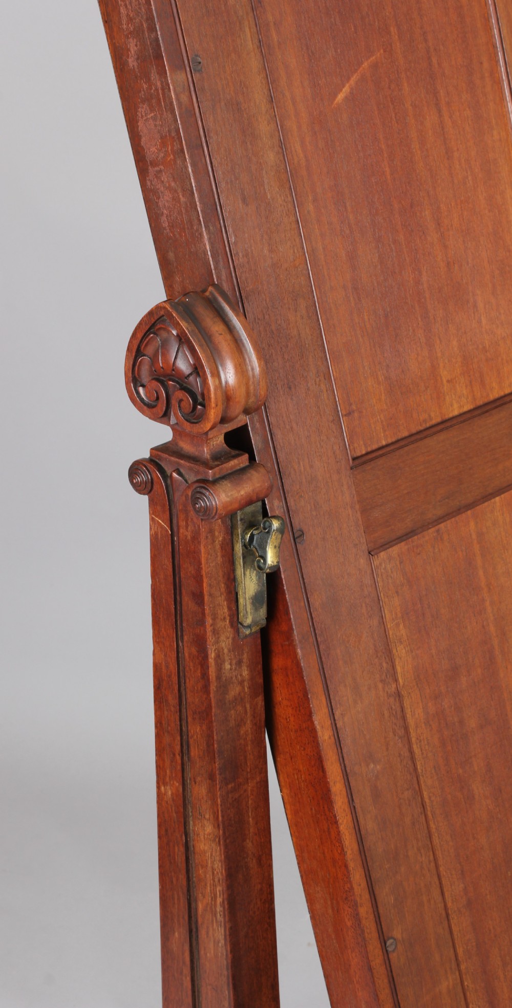 A fine quality William IV mahogany cheval mirror View IV