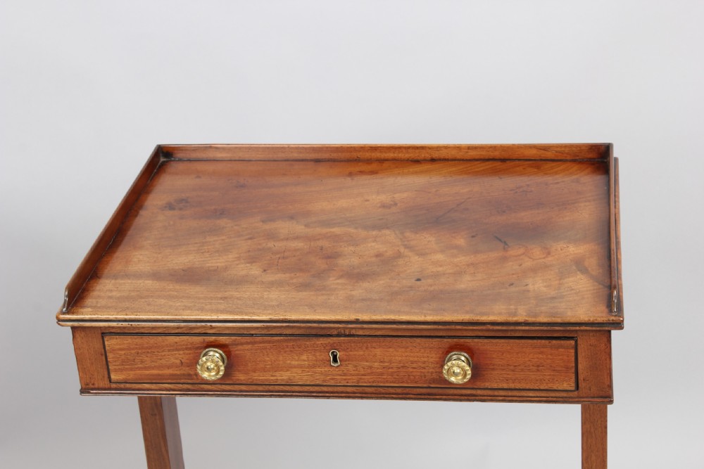 George III period mahogany single-drawer-end support free-standing side table View III