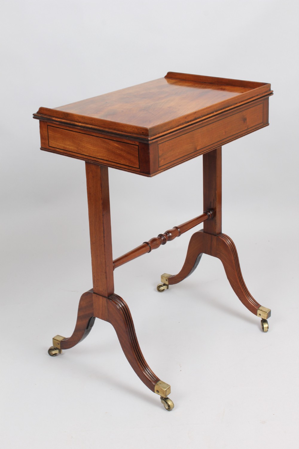 George III period mahogany single-drawer-end support free-standing side table View IV
