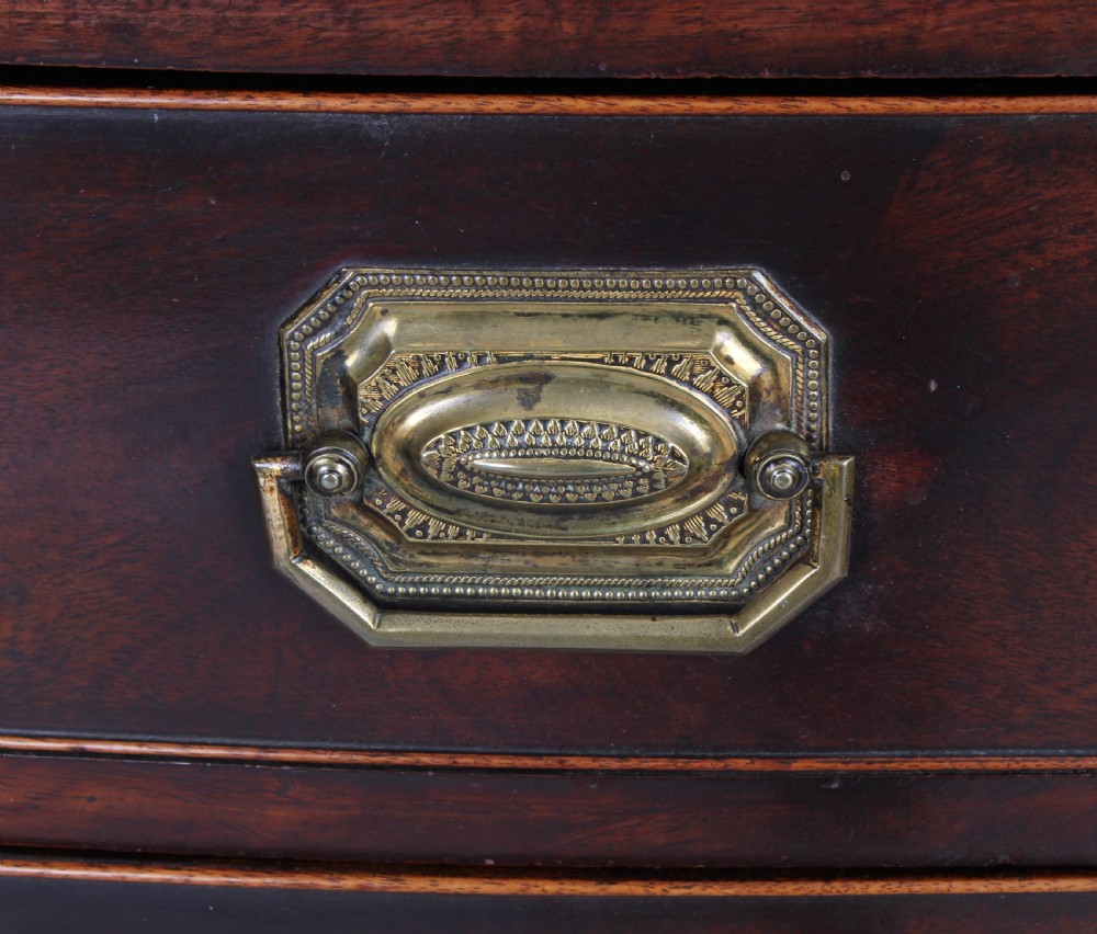 George III mahogany bow-fronted chest of four graduated drawers View IV