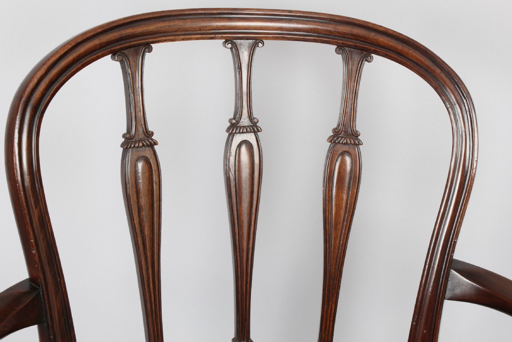 Set of eight George III style mahogany dining-chairs of fine quality and in the manner of Gillows of Lancaster View VI