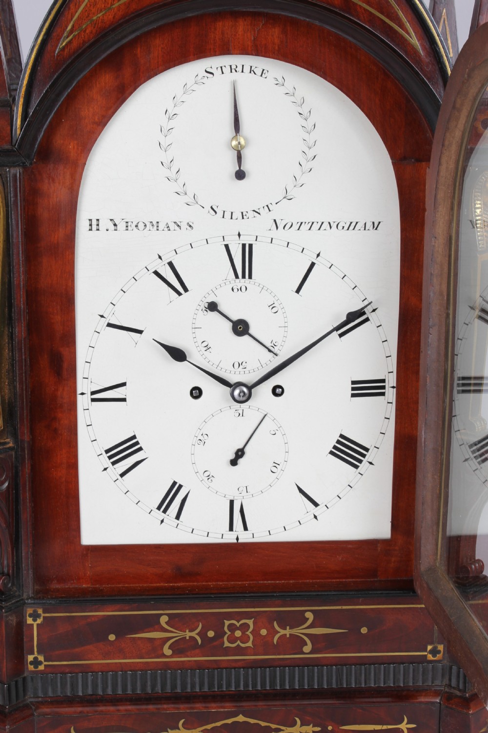 William IV mahogany  Gothic-topped bracket clock by H Yeomans, Nottingham View V
