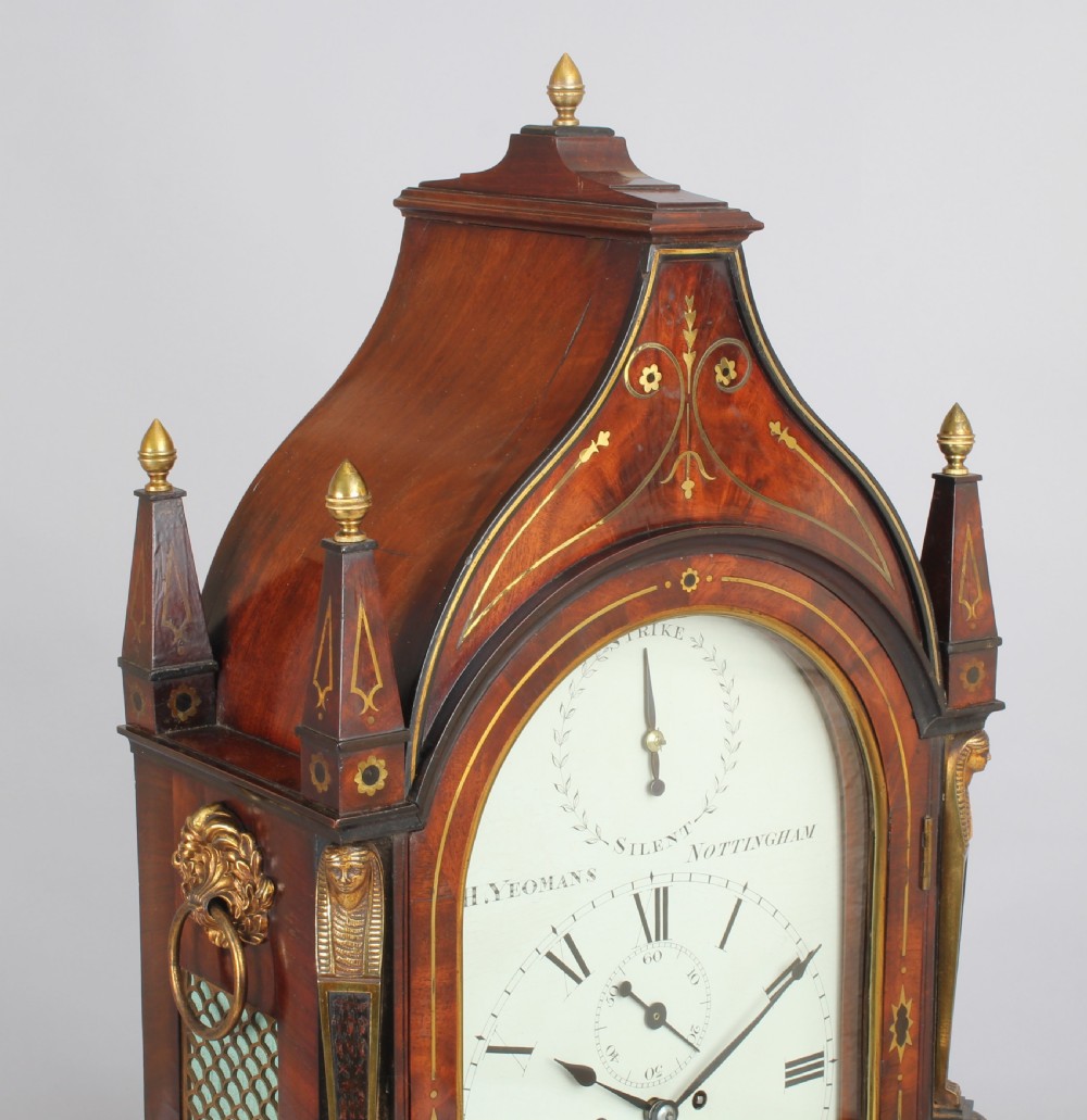William IV mahogany  Gothic-topped bracket clock by H Yeomans, Nottingham View VI