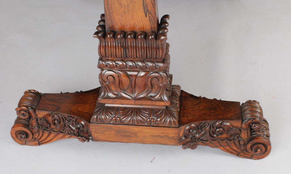 A fine rosewood library table of very high quality and, possibly, by Gillows View VI