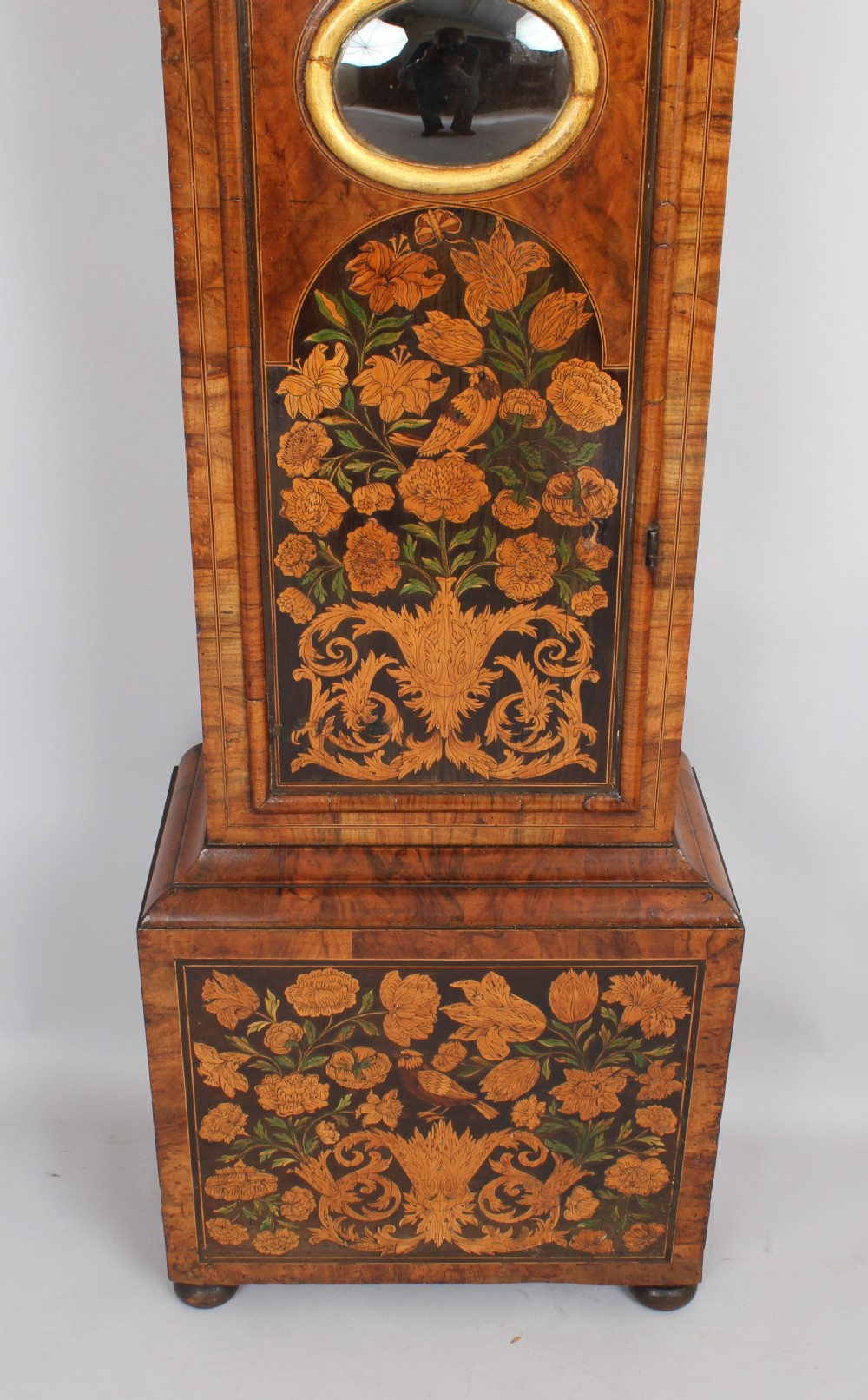A walnut marquetry long-case clock  View II