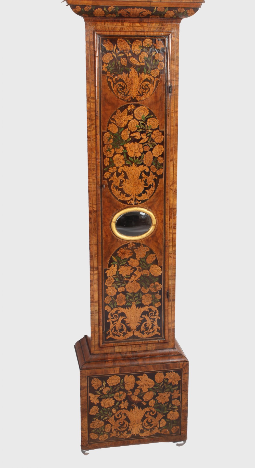 A walnut marquetry long-case clock  View III