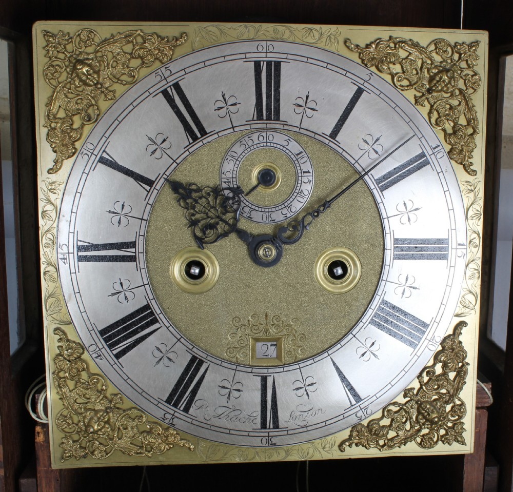 A walnut marquetry long-case clock  View V
