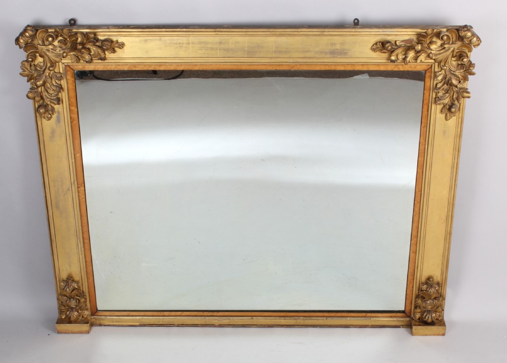 A Victorian overmantel mirror