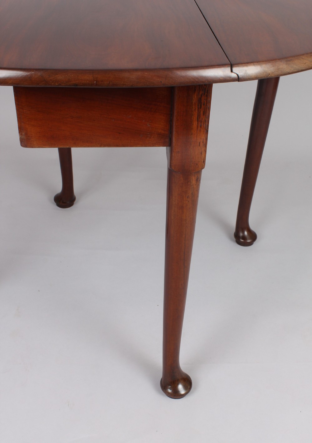 Mid 18th century mahogany drop-leaf pad foot table  View IV