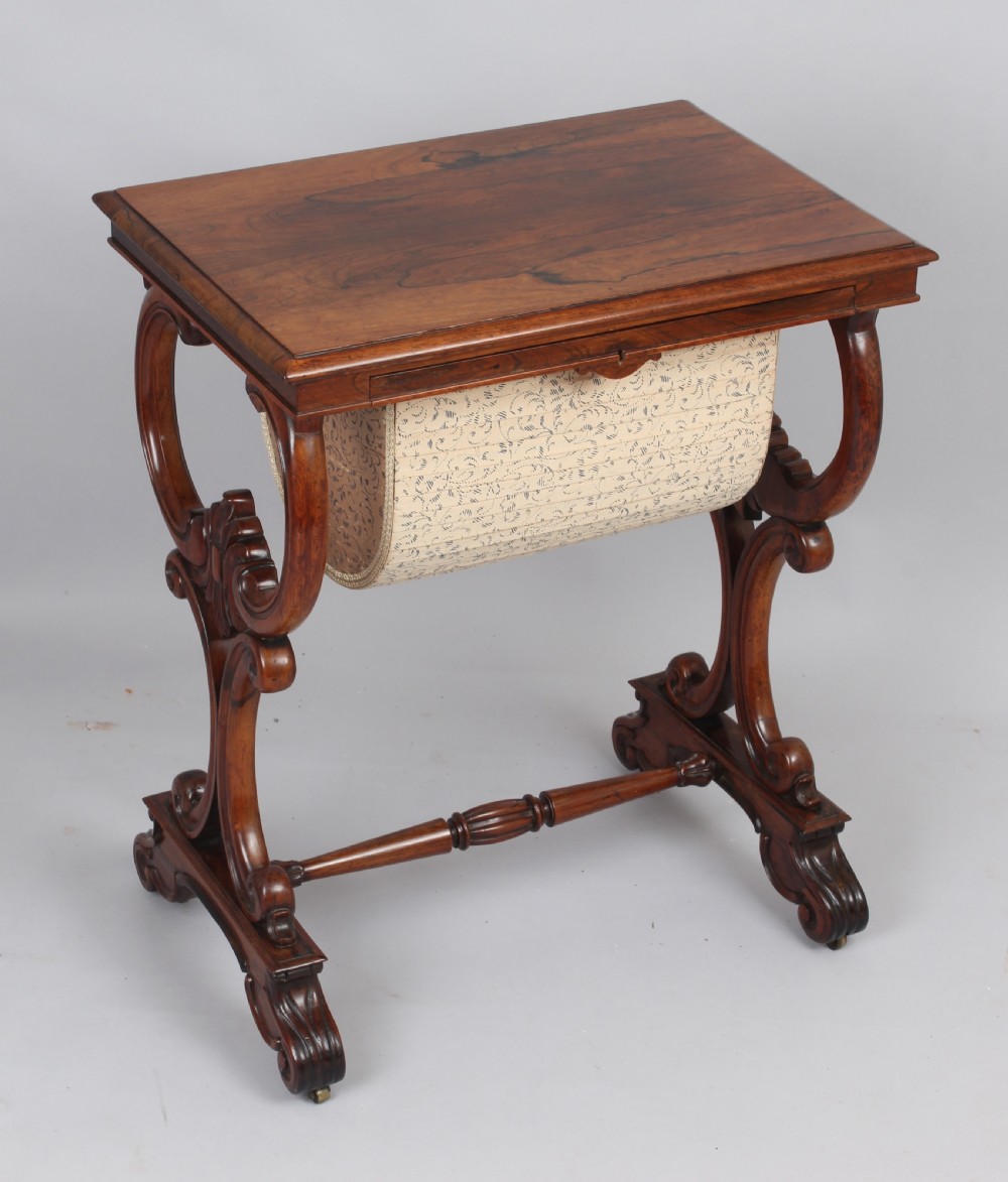 William IV period rosewood work-table