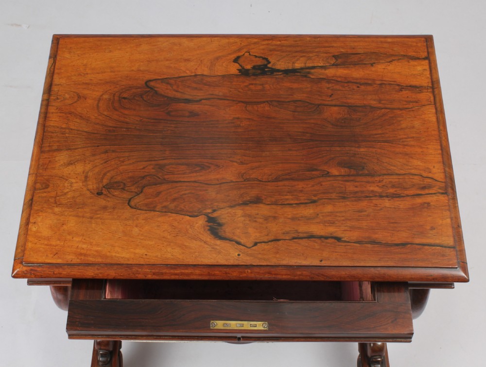 William IV period rosewood work-table View V