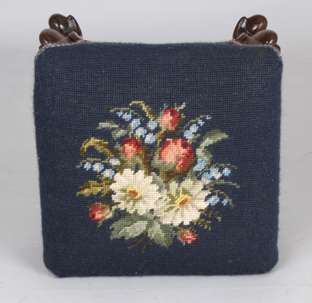 Pair of Victorian footstools View II