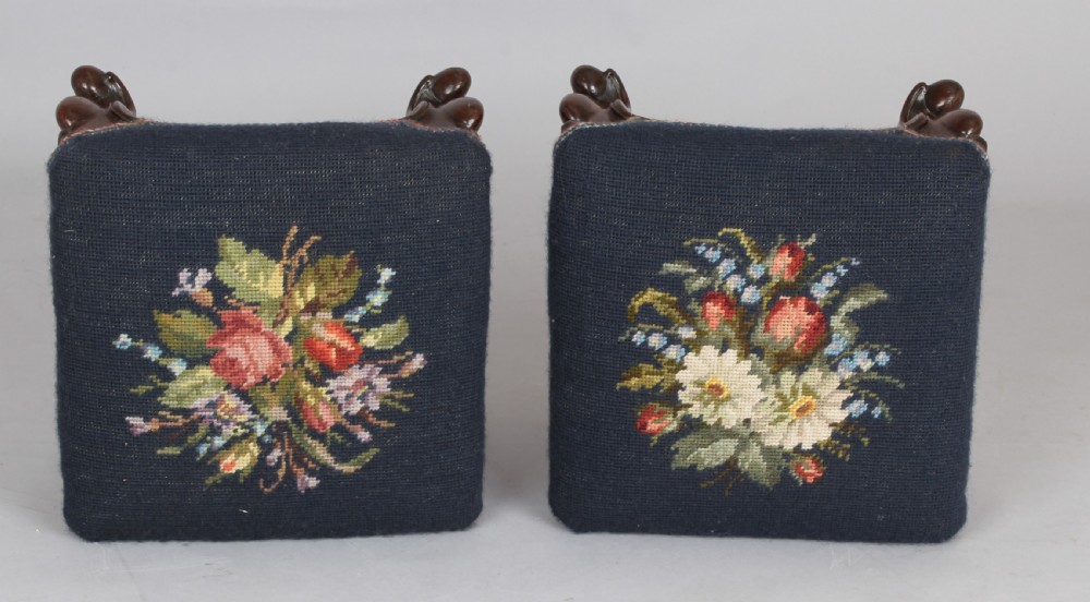 Pair of Victorian footstools View IV