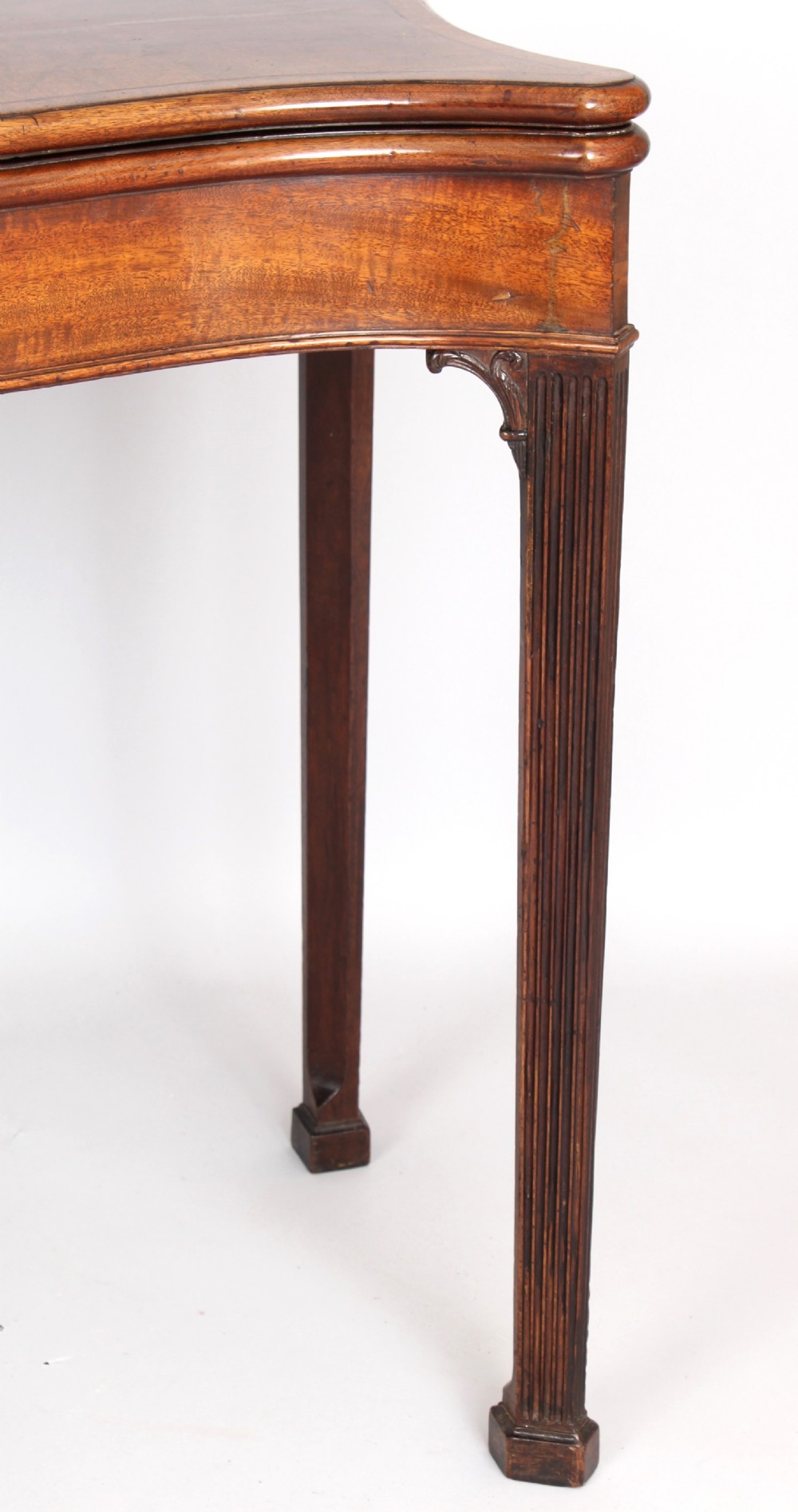 Mahogany serpentine card table View IV