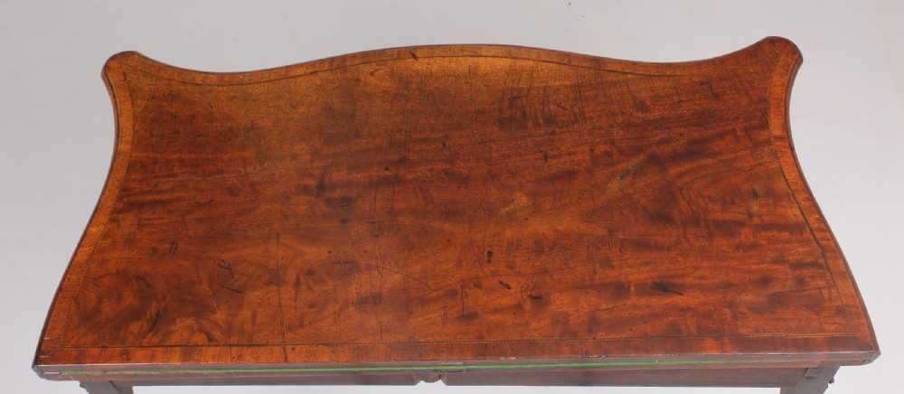 Mahogany serpentine card table View V