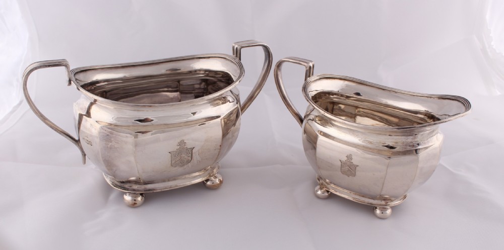 A four piece tea service by H Atkin View IV