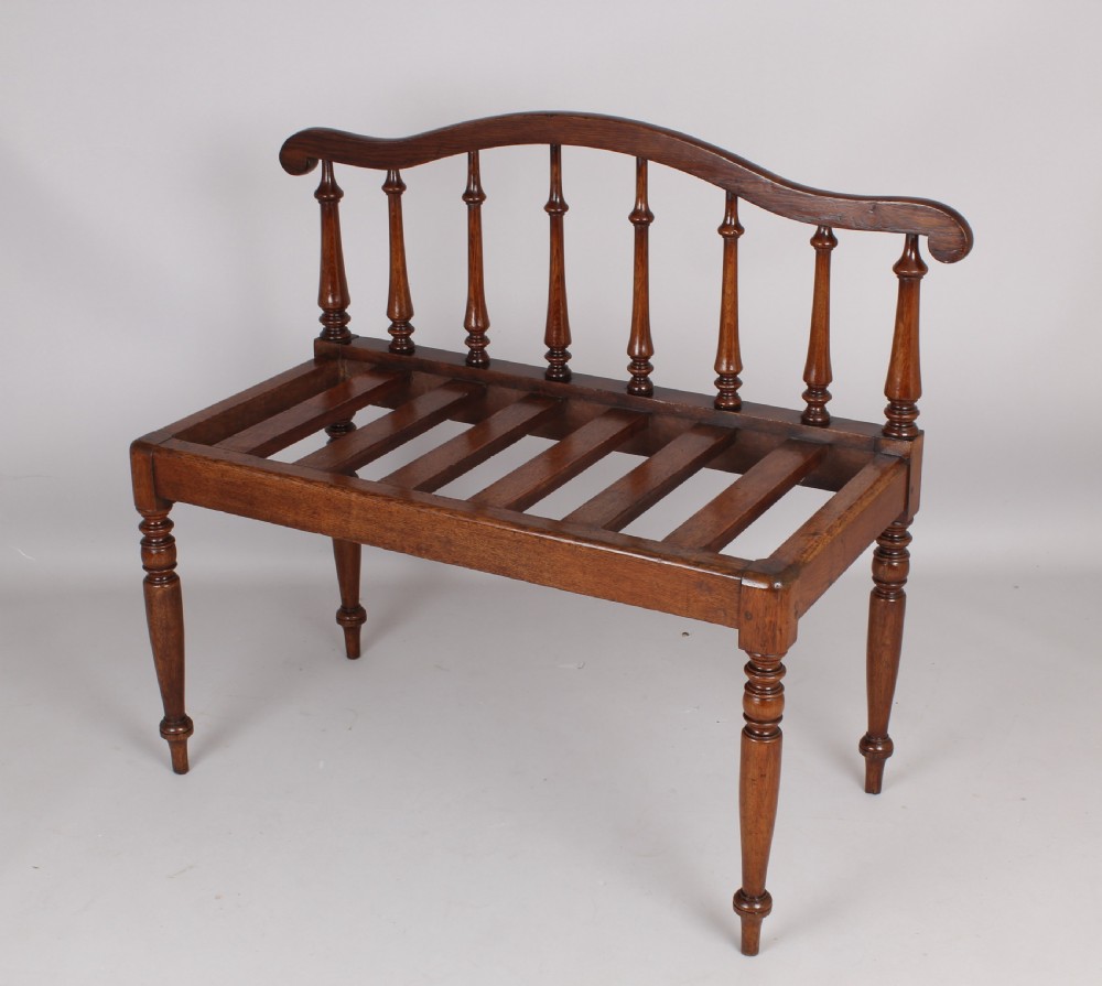 Early 19th century oak bench or window seat View IV