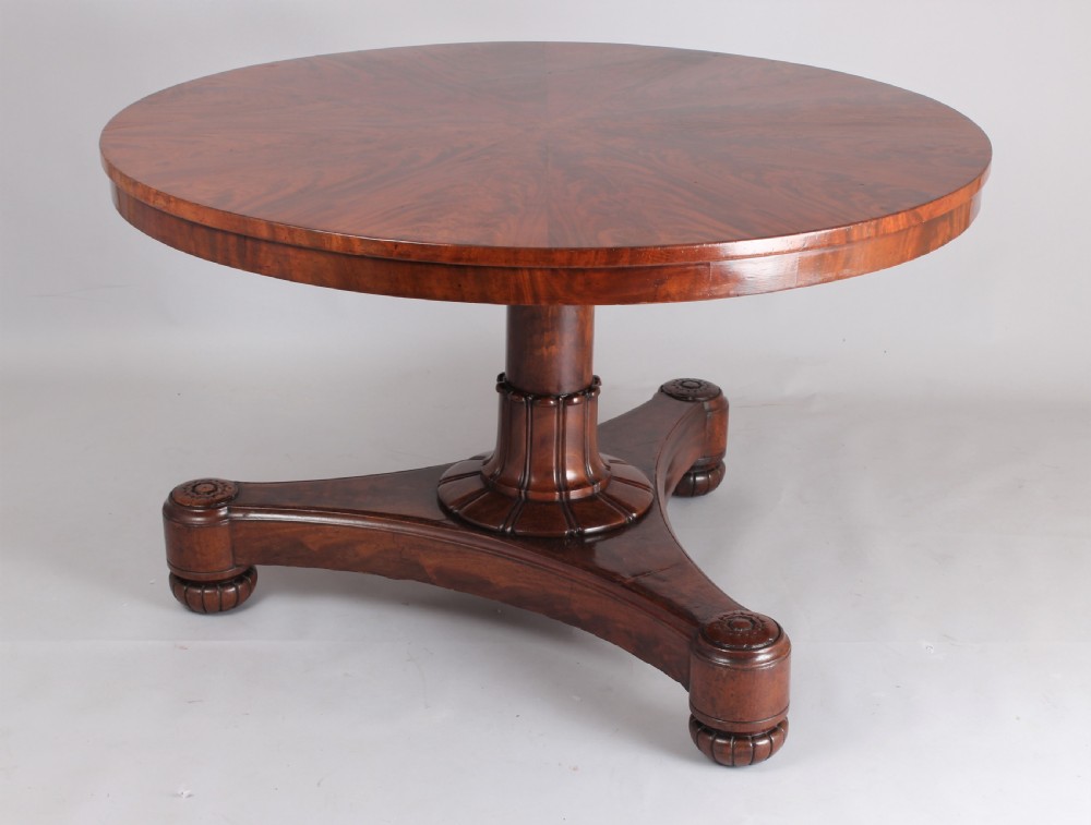 George IV mahogany pedestal table