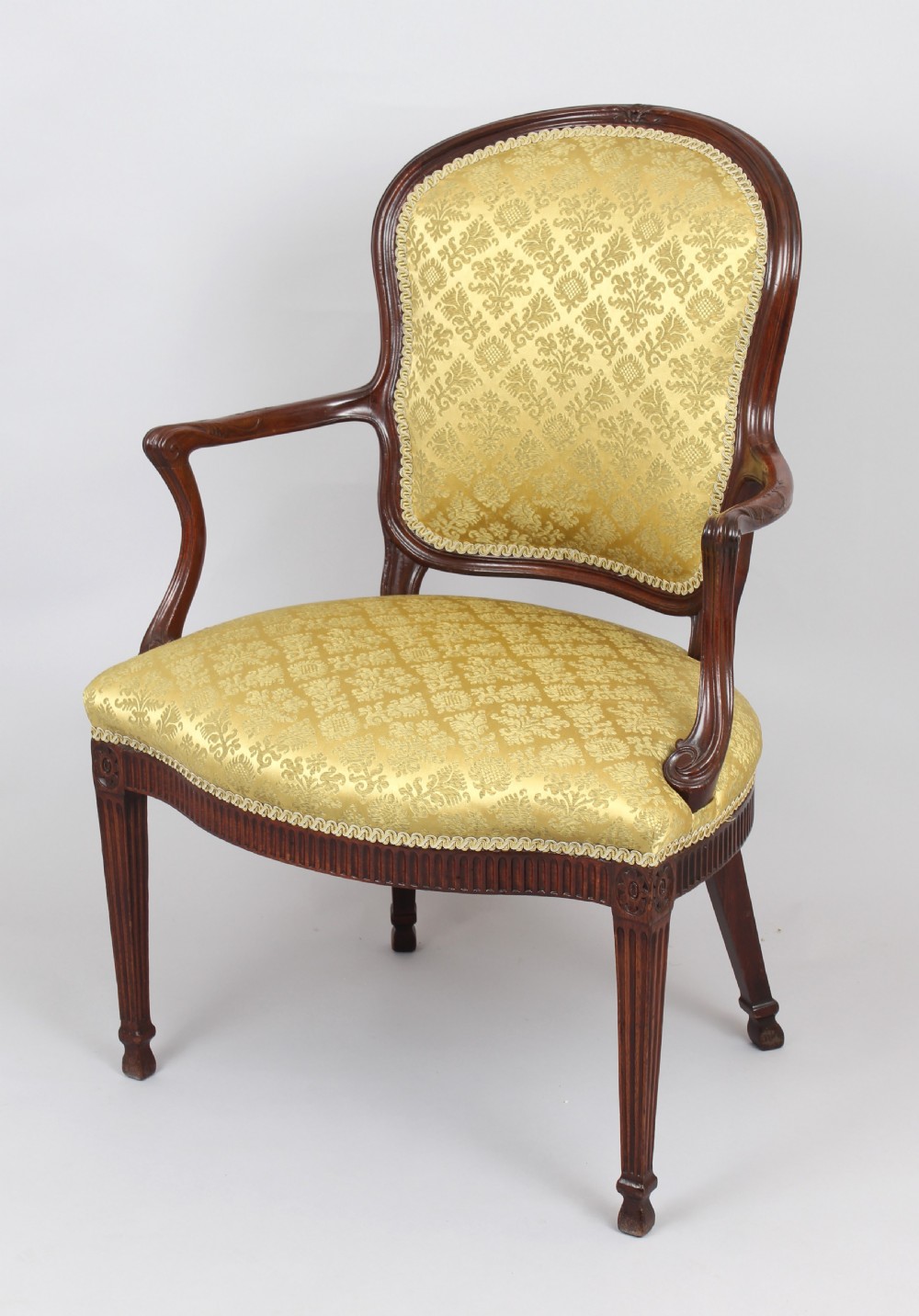 Fine George III period mahogany arm-chair View III