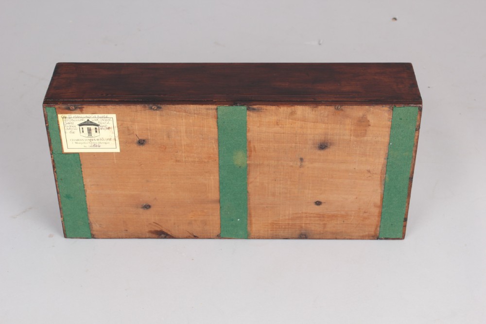 George III mahogany four bottle rectangular wine carrier View V