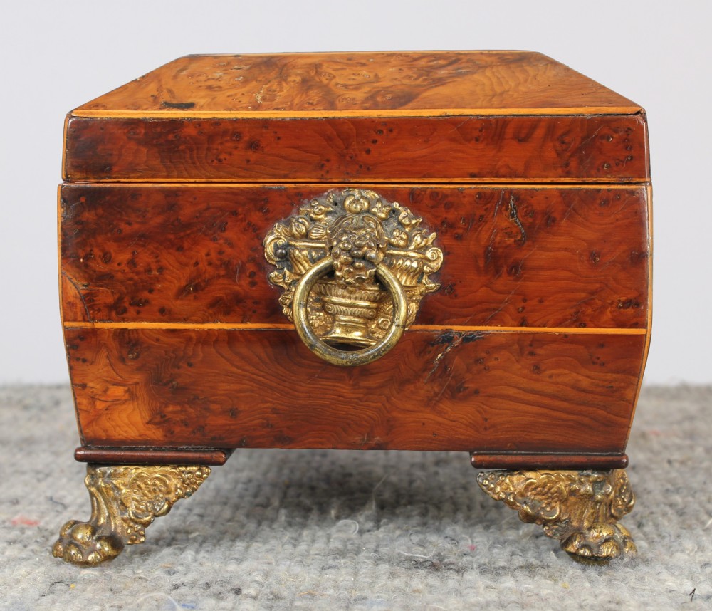 Burr yew fitted jewellery box View IV