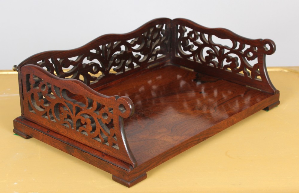 Rosewood travelling book tray
