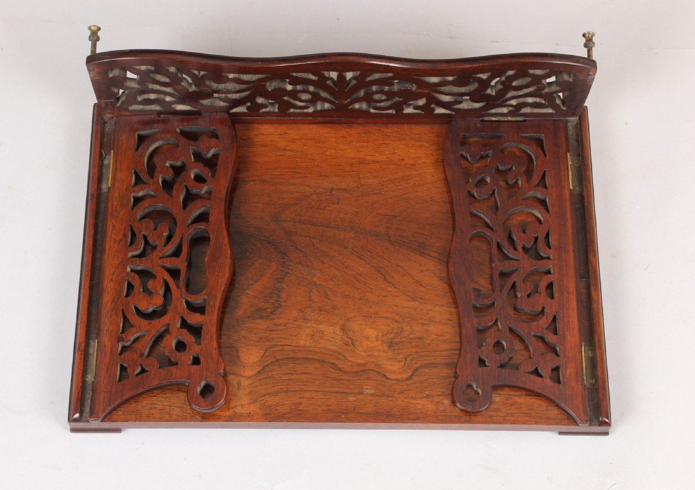 Rosewood travelling book tray View II