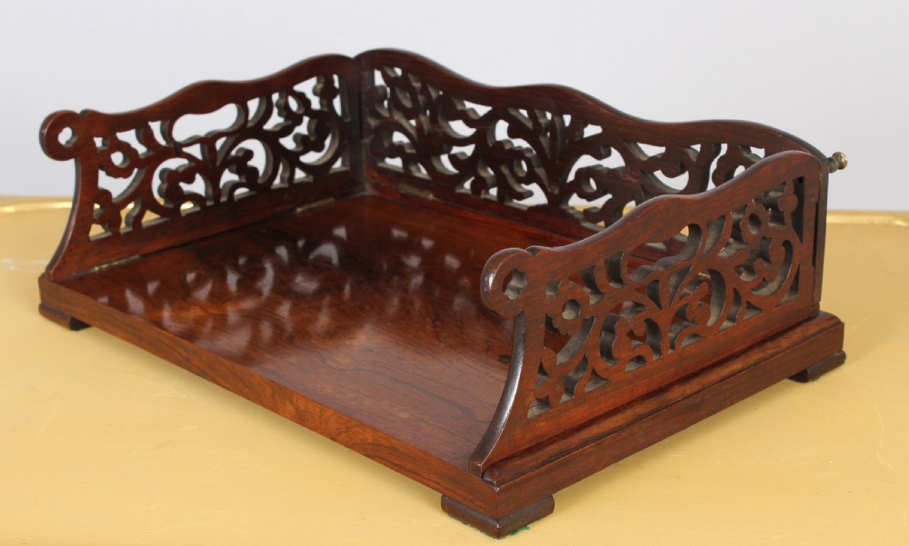 Rosewood travelling book tray View III