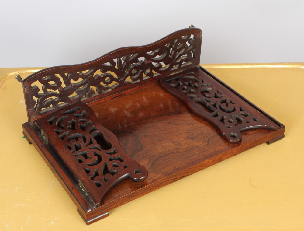 Rosewood travelling book tray View V
