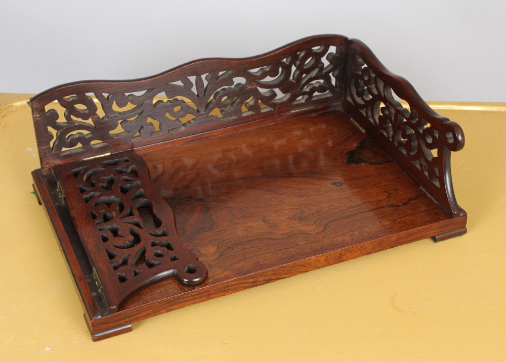 Rosewood travelling book tray View VII