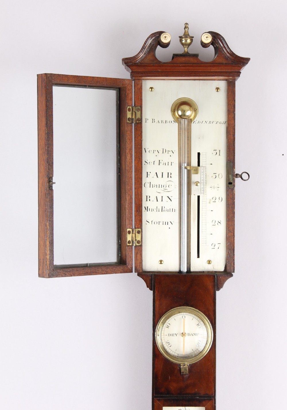 Fine mahogany stick barometer  View II