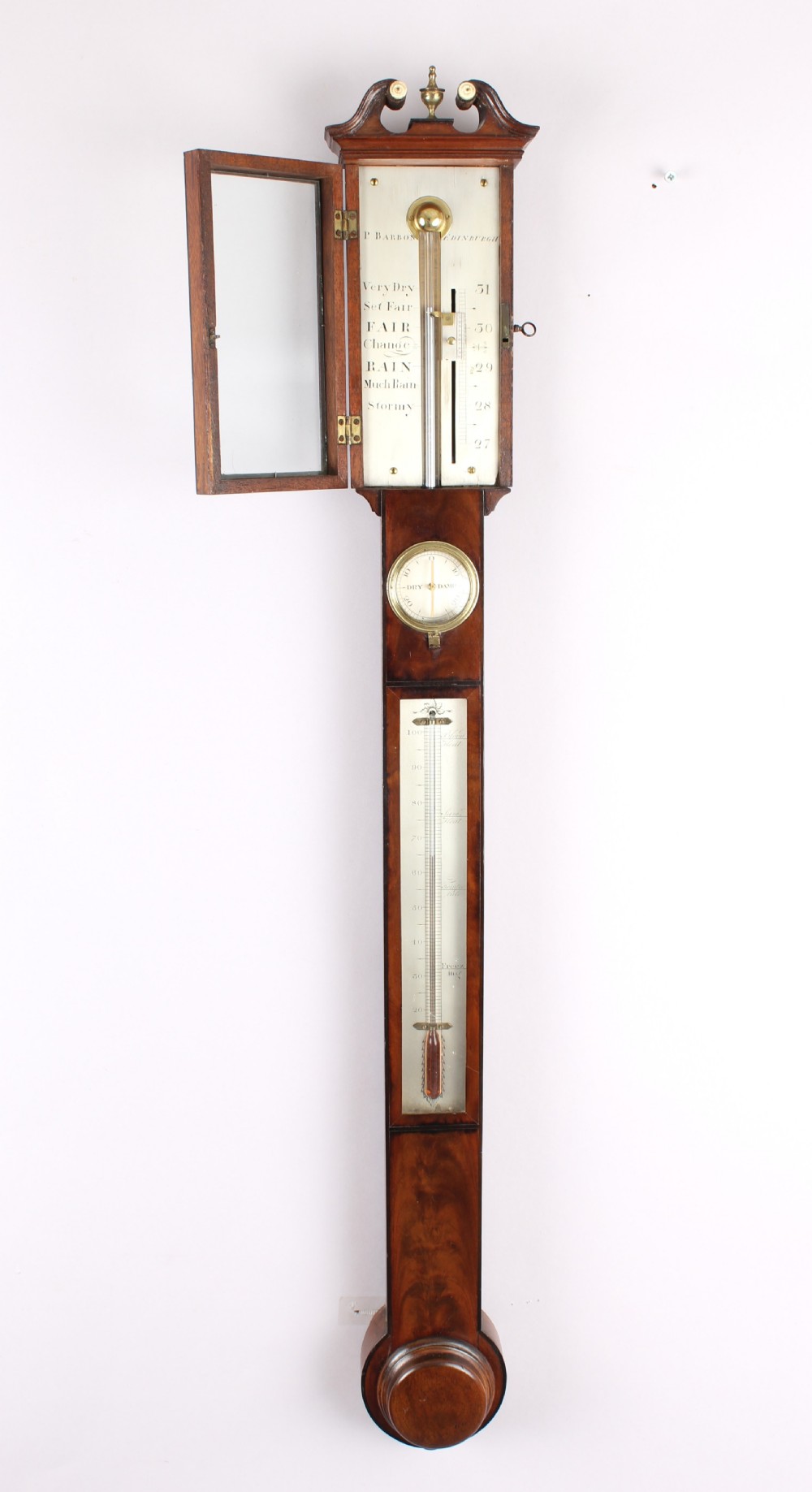 Fine mahogany stick barometer  View V